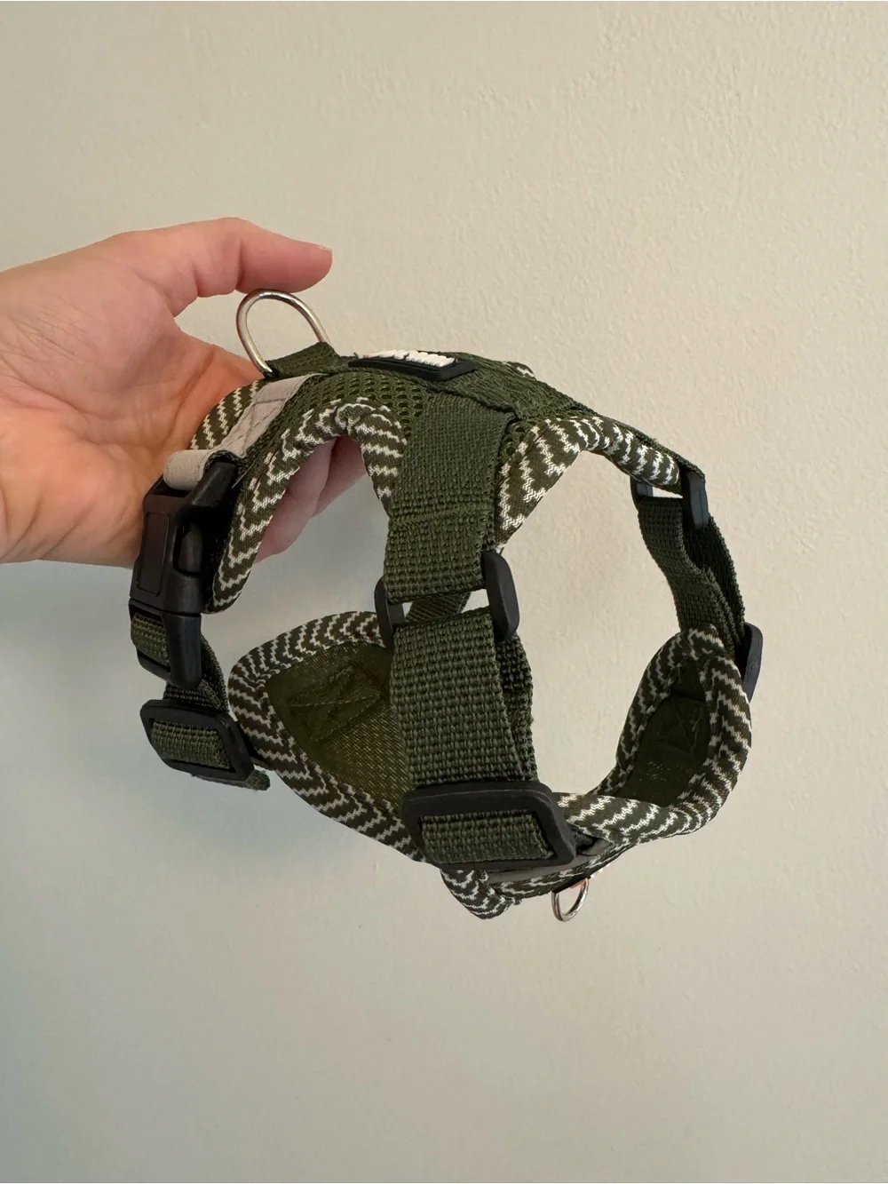 Pair of Olive Green Mesh Pet Harnesses